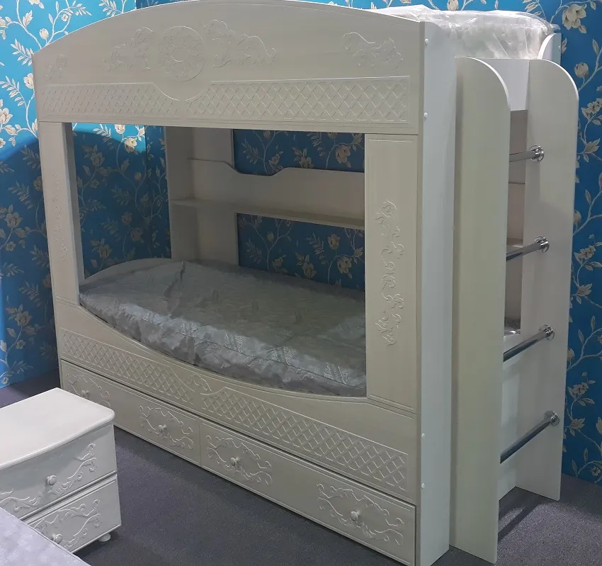 фото детской двухъярусной кровати из ДСП и МДФ