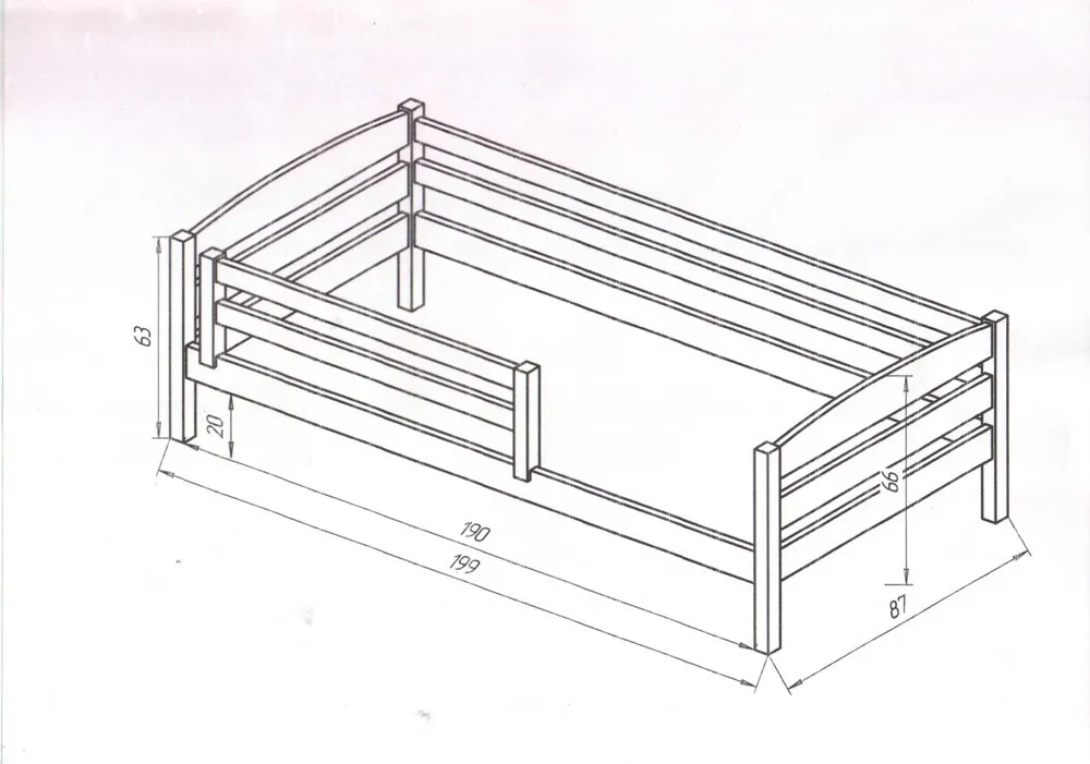 Схема: Кровать с бортиками