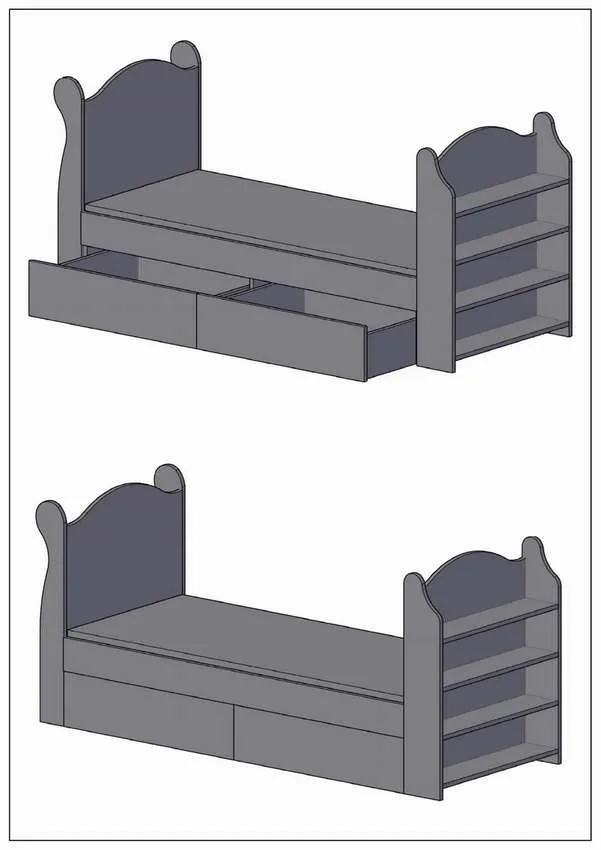 Схема: Кровать с бортиками