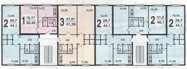 план типового этажа дома серии К-7