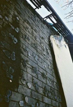 Стена из газобетонных блоков после пожара - фото