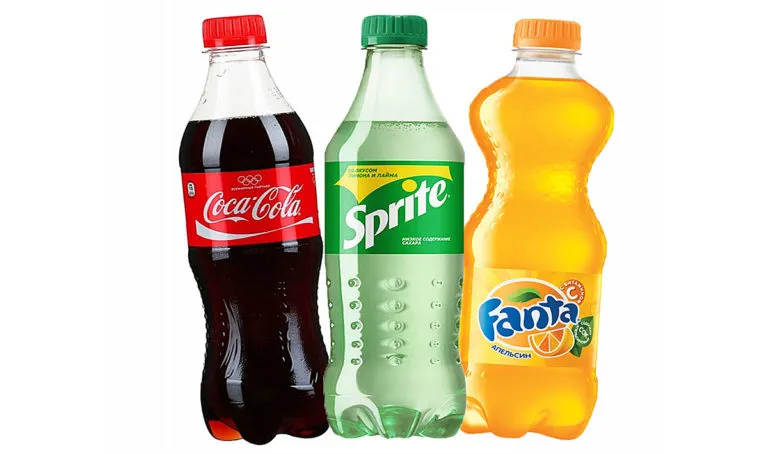 Газированные напитки: Кока-кола, Фанта, Спрайт