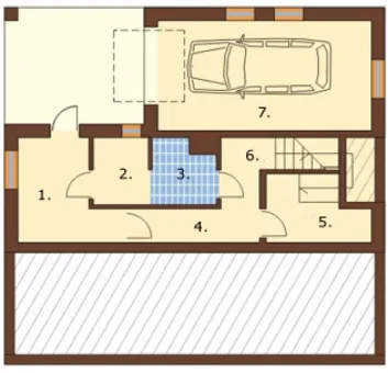 План цокольного этажа дома
