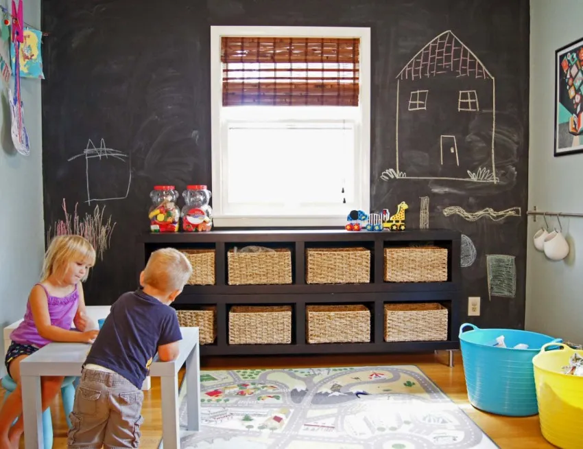 Использование черного цвета в интерьере комнаты для детей