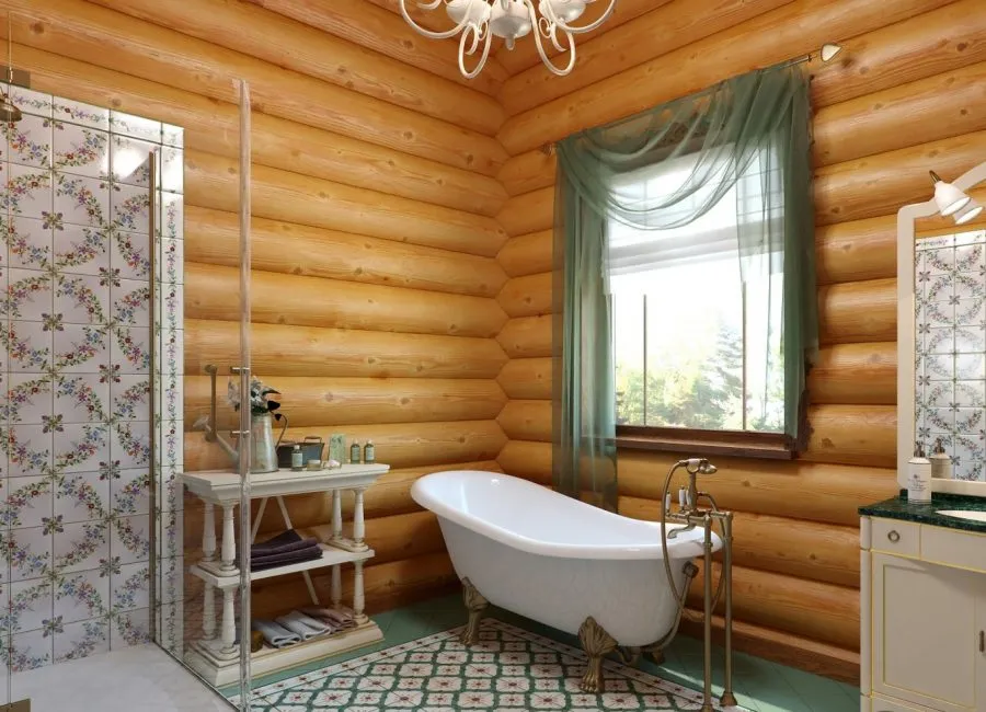 Влажность в ванной - одна из главных проблем для деревянных домов