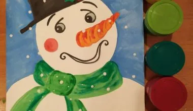 Как нарисовать снеговика гуашью