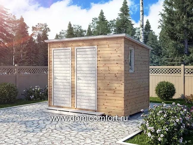 Деревянный душ под ключ - цена от 65000 рублей.