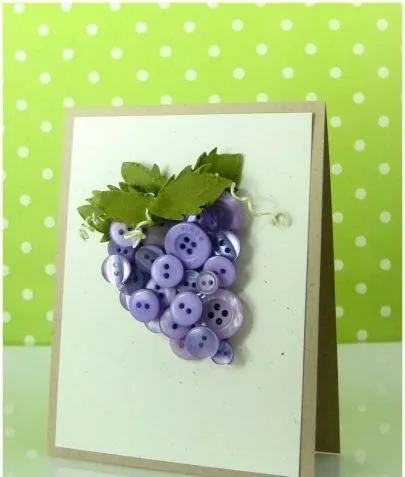 Объемная открытка – виноградная гроздь