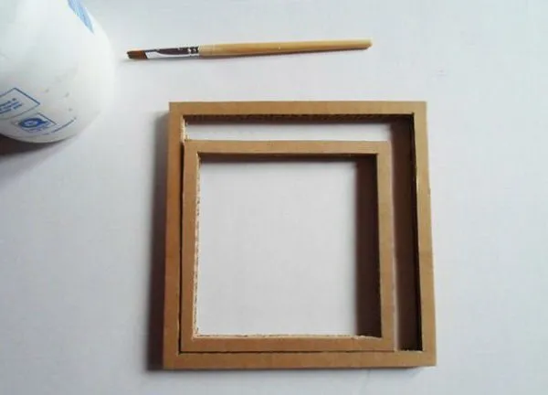 Квадратный бра из картона шаг 3 фото