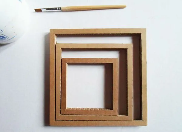 Квадратный бра из картона шаг 4 фото