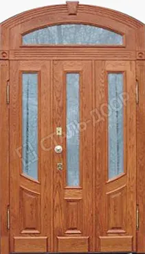 Парадная дверь со стеклом MTD-291: МДФ 16мм + МДФ 16мм