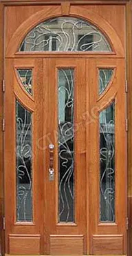 Парадная дверь MTD-290 со стеклом: МДФ 16мм + МДФ 16мм