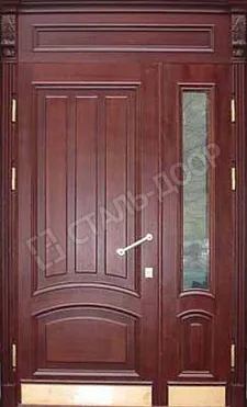 Парадная дверь MTD-287 со стеклом: МДФ 16мм + МДФ 16мм