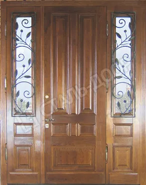 Парадная дверь MTD-296 со стеклом: МДФ 16мм + МДФ 16мм