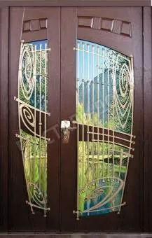 Эксклюзивная дверь со стеклом MTD-276: массив дерева