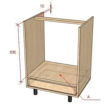 Как сделать кухонный стол-тумбу под встроенный духовой шкаф
