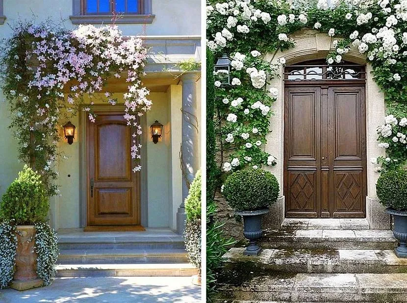 Красивая композиция у двери