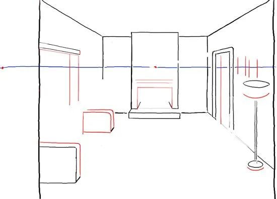 Рисуем дизайн комнаты в перспективе