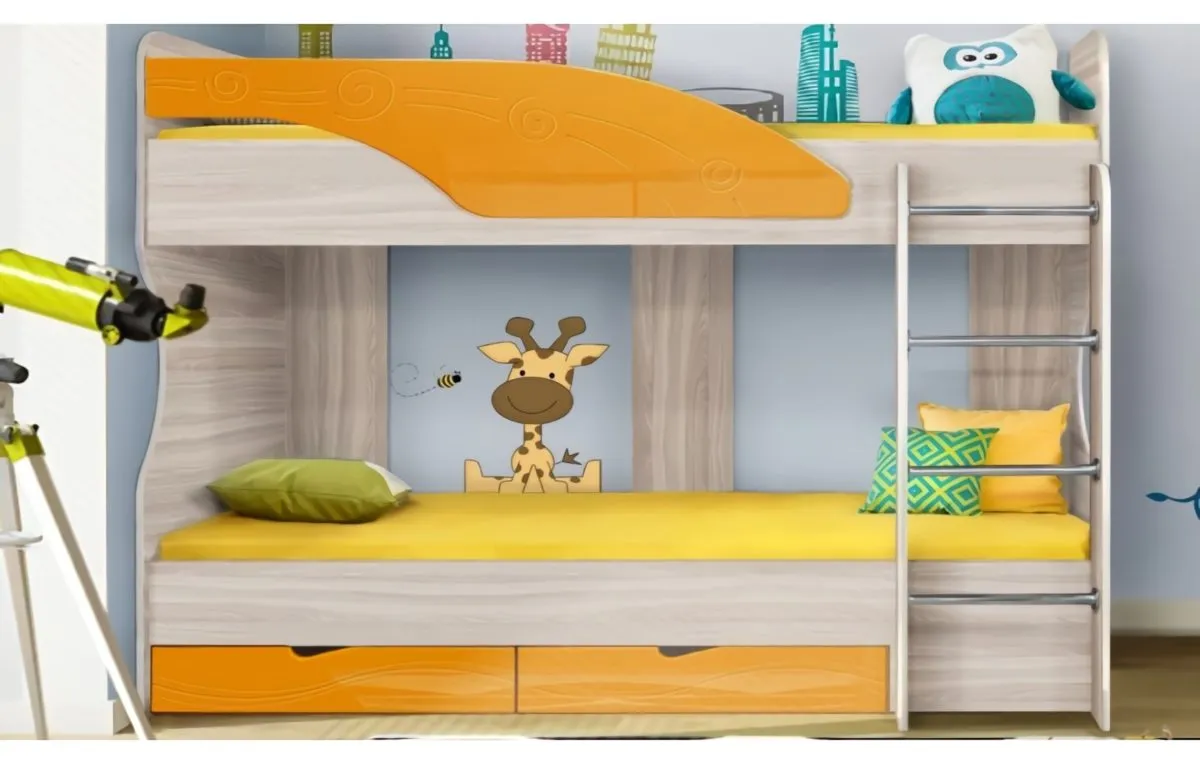Детская двухэтажная кровать из МДФ