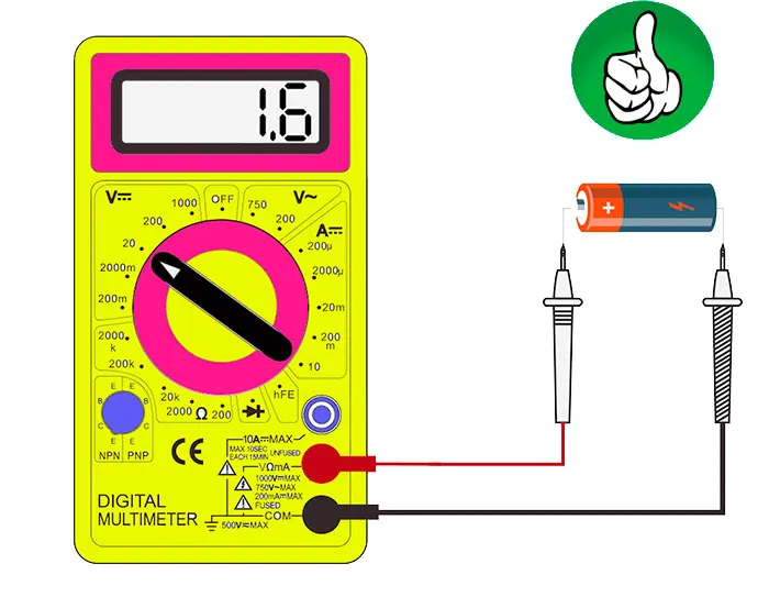 как измерить напряжение на батарейке и проверить ее заряд