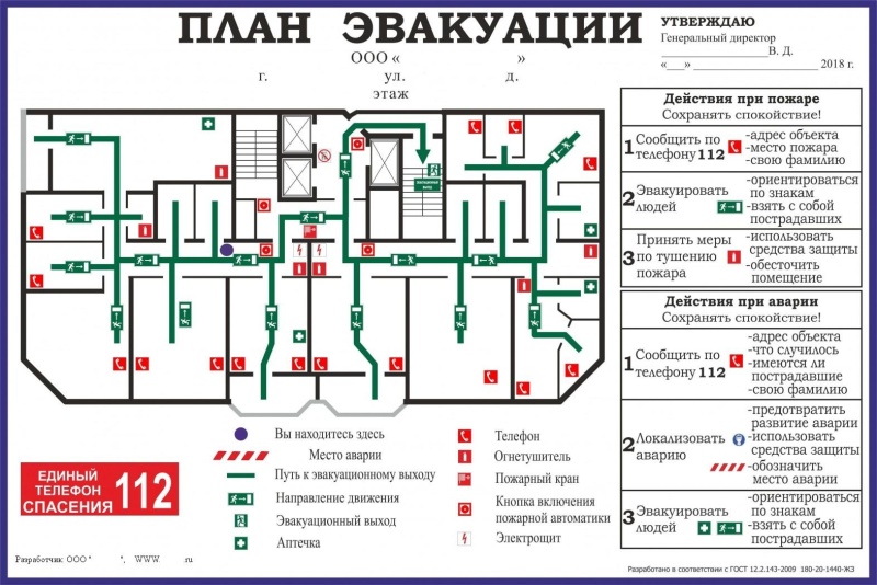 Требования к планам эвакуации - Новости