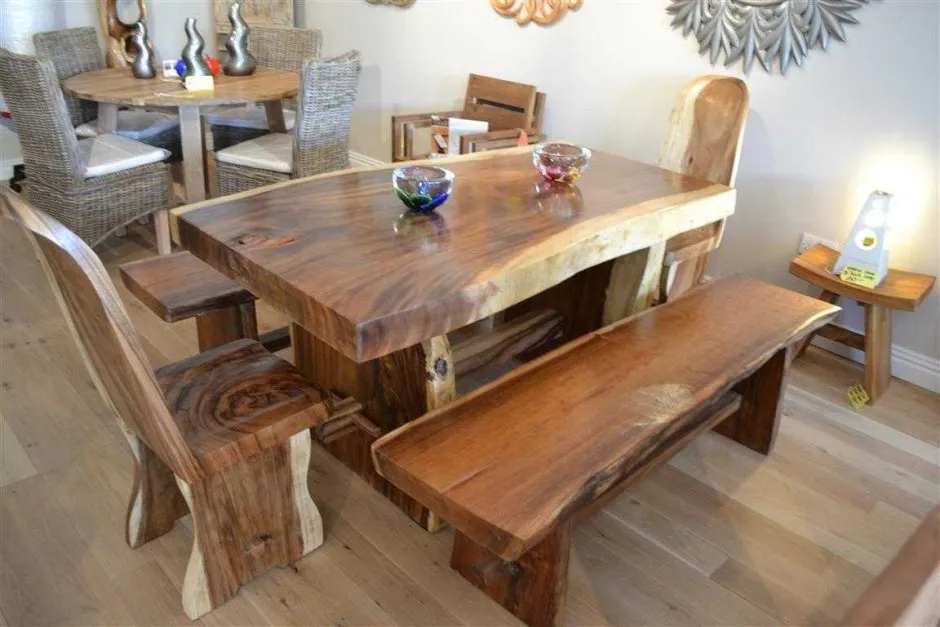Красивые деревянные столы из дерева