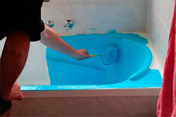 Покрытие ванны эмалью