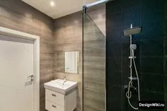 Современный интерьер ванной с душевой кабиной Bathroom Lighting, Mirror, Furniture, Van, Bathroom Light Fittings, Bathroom Vanity Lighting