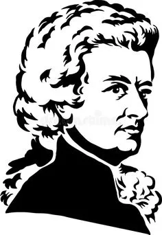 Mozart, Outline Images, Silhouette Stencil, Illustrations, Amadeus, Black And White Illustration, Cool Art Drawings