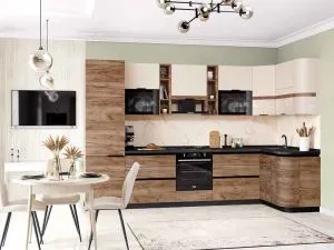 Фото коричневой кухни от DaVita-мебель