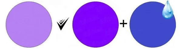 Сиреневый цвет можно получить смешав фиолетовый с холодным синим
