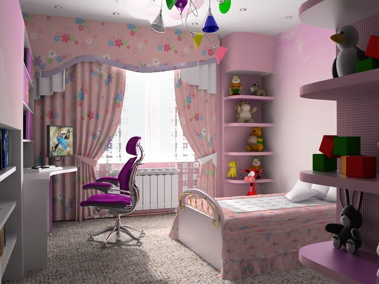 Дизайн детской комнаты для девочеки 5