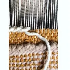 Loving this new stitch that is super easy and so full of texture. Give it a go!! Weaving Wall Hanging, Woven Rug