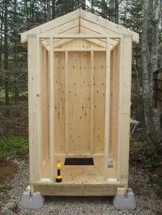 Как построить деревянный туалет на даче Outhouse Plans How To Build, Bois Diy