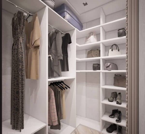 Маленькая гардеробная комната: дизайн