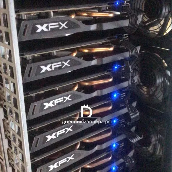 XFX Radeon RX 580 8Gb, 230Mh/s, Майнинг ферма на 8 картах