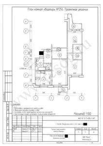 3 комнатной квартиры серии П 3. План после. 212x300 - Серия П-3- планировка квартир. Всё о серии.