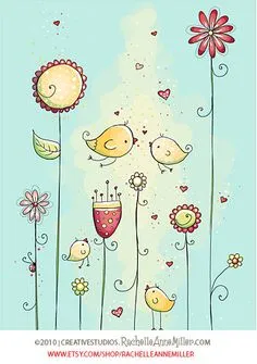 Иллюстратор Rachelle Anne Miller (125 работ) Doodles Zentangles, Zentangle Art, Doodling, Doodle Drawings, Doodle Art, Bird Doodle, Happy Paintings, Whimsical Art, Bird Art