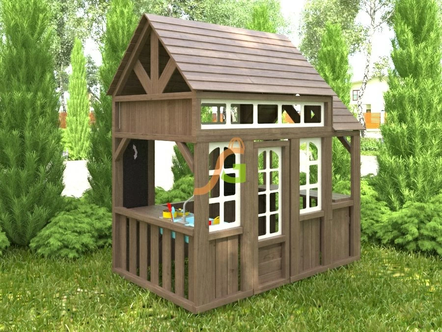 Детские деревянные домики для дачи