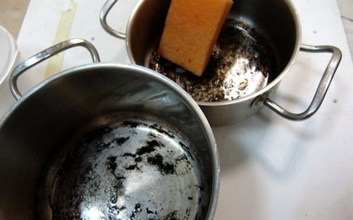 Как отмыть пригоревшую кастрюлю из
