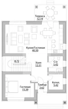 Проект дома C-177M - Проекты домов и коттеджей в Москве Flooring, Duplex House Plans, Modern Architecture