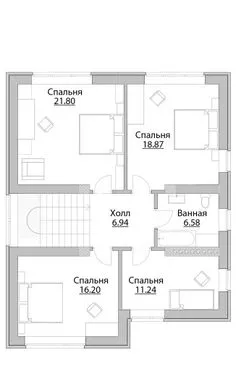 Проект дома C-177M - Проекты домов и коттеджей в Москве