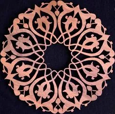 Naht Sanatı: Çini Motifi (Ceviz Ağacı) Arabic Pattern Design, Mandala Design Pattern, Pallet Painting, Paper Folding Crafts, Paper Crafts