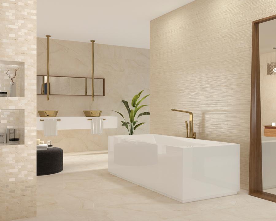 Дизайн плитки для ванной комнаты – 100