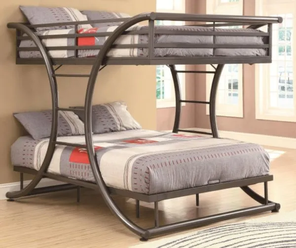 Взрослые модели двухуровневых кроватей часто имеют необычный дизайн