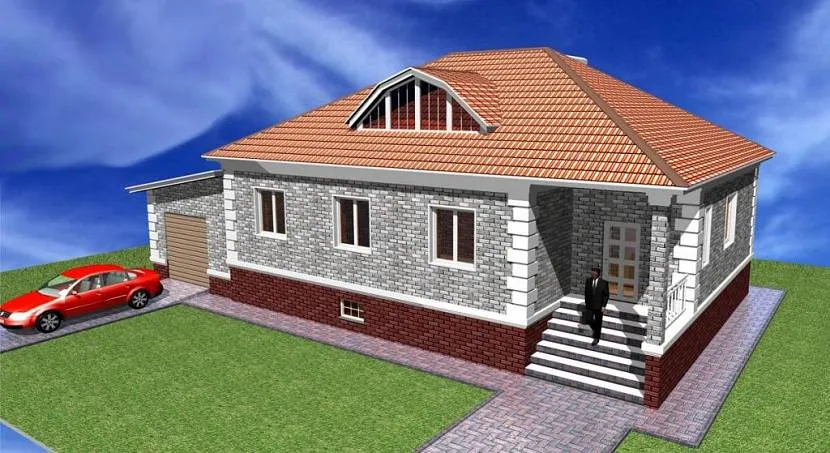 проекты одноэтажных домов с цоколем