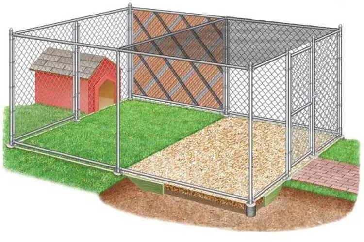 Сезонное собачье жильё в уличных условиях организовывают на открытом грунте или газоне. Здесь значение имеет размер будки, а площадь может быть равна рекомендуемой для породы или больше.