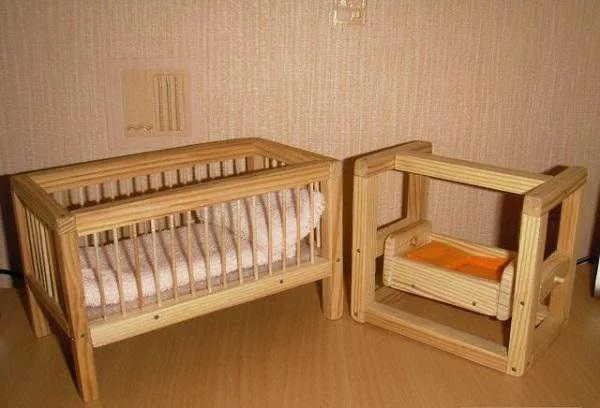 детская кроватка из бруса
