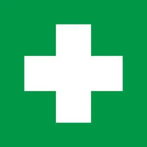 Знак «Аптечка первой помощи» зеленый 