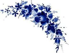 Узор в стиле гжель - Схемы вышивки - yelenaazia - Авторы - Портал «Вышивка крестом» Flower Backgrounds, Flower Wallpaper, Blue Flower Tattoos, Decoupage Vintage, Flower Border, Flower Frame, Blue Flowers